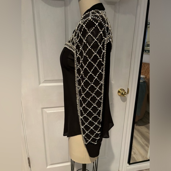 BALMAIN For H&M Silk Blouse Size 6 - Picture 6 of 14